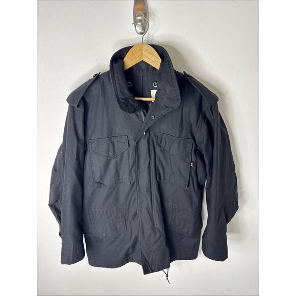 Alpha Industries M-65 Field Coat Cold Weather Jacket Black X-Small Military - Picture 1 of 10